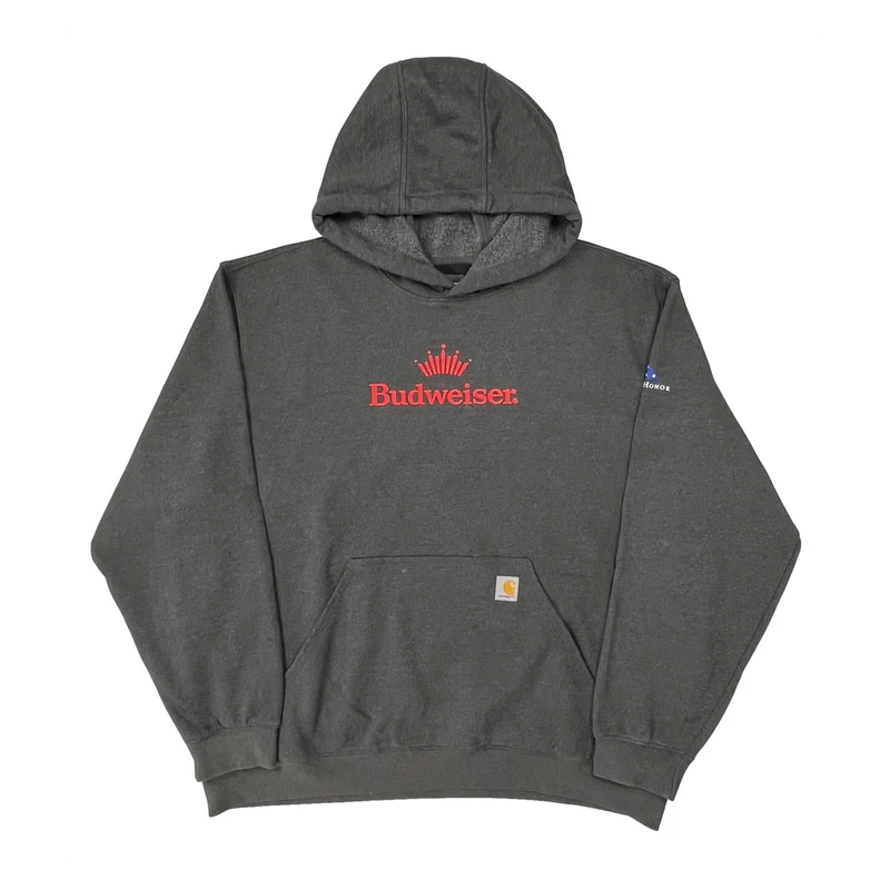 Budweiser Carhartt Hoodie - 2XL Grey Cotton