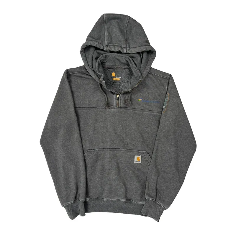 Advocating For A Carbon Free Tomorrow Carhartt Graphic Hoodie - Small Grey Cotton