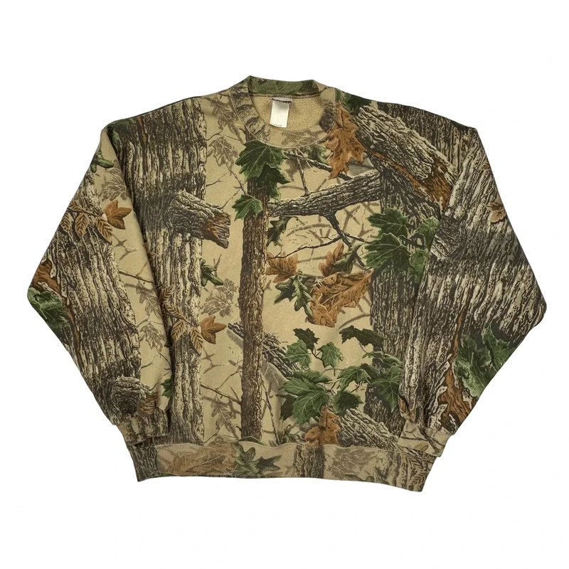 Made In USA Jerzees Camo Sweatshirt - XL Multicoloured Cotton