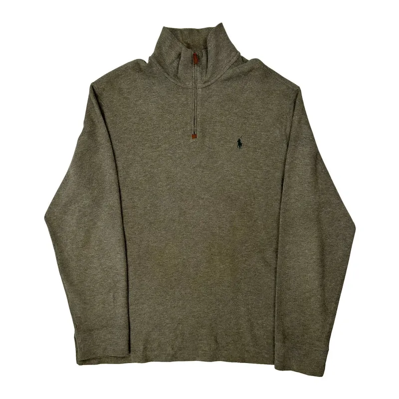 Polo By Ralph Lauren 1/4 Zip - XL Grey Cotton