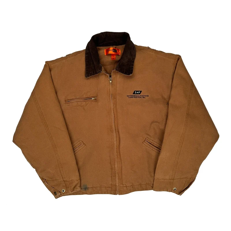 Port Authority Jacket - Large Brown Cotton