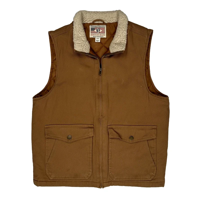 Workwear Products Gilet - Medium Brown Cotton