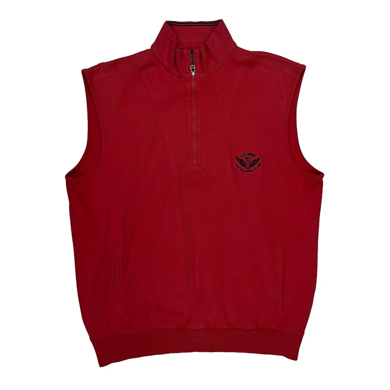 U.S. Open Polo By Ralph Lauren Sweater Vest - Medium Red Cotton