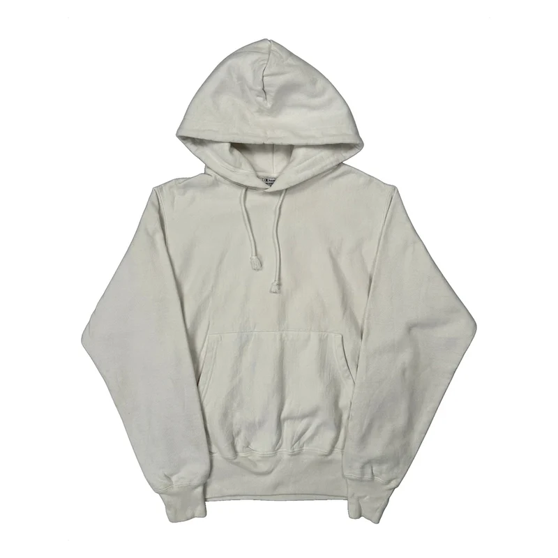 Reverse Weave Champion Hoodie - Small White Cotton