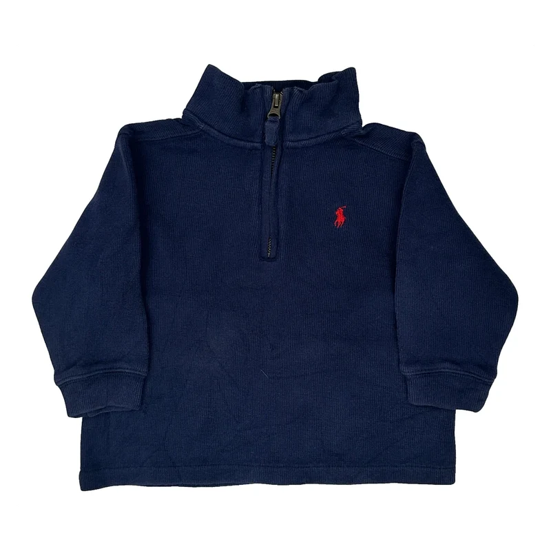 Age 2 Polo By Ralph Lauren 1/4 Zip - 2XS Navy Cotton