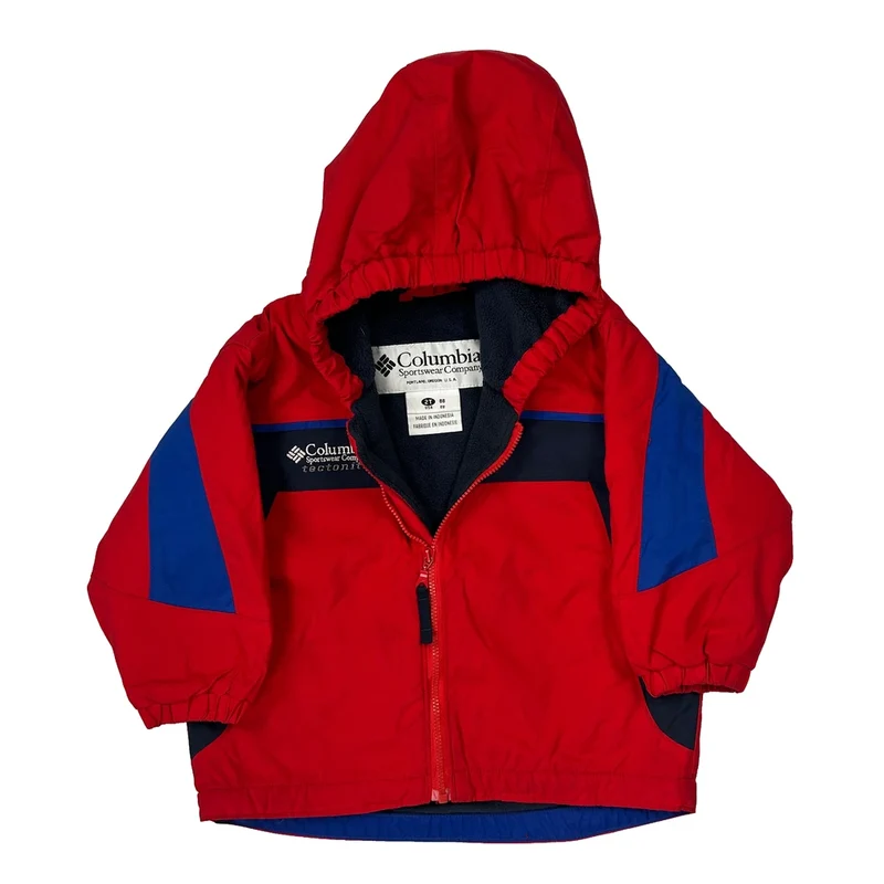 Age 2 Columbia Jacket - 2XS Red Polyester