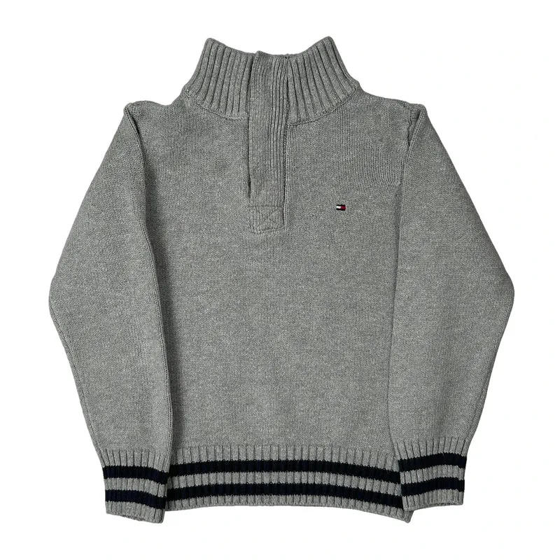 Age 4 Tommy Hilfiger 1/4 Zip - Small Grey Cotton