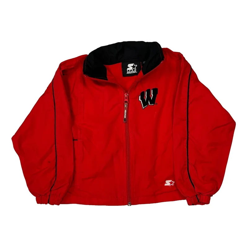 Age 5 Starter College Jacket - Small Red Polyester