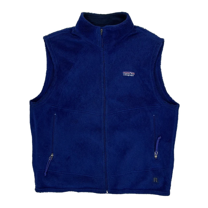 Made In USA Patagonia Gilet - Large Blue Polyester