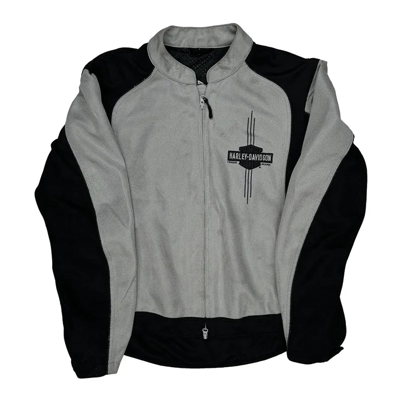 Harley Davidson Jacket - Large Grey Polyester