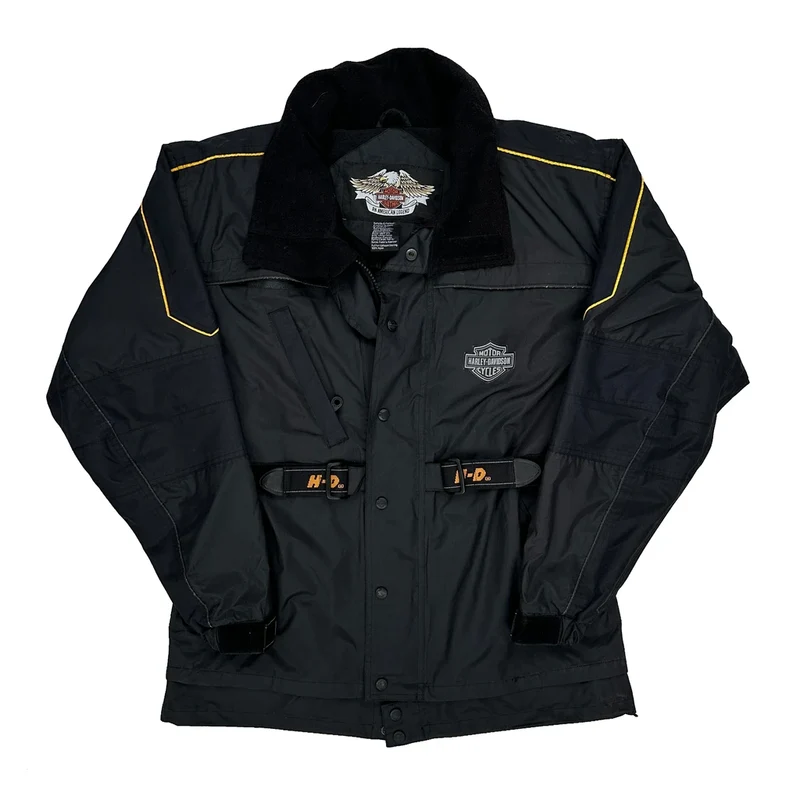Harley Davidson Graphic Jacket - Medium Black Polyester
