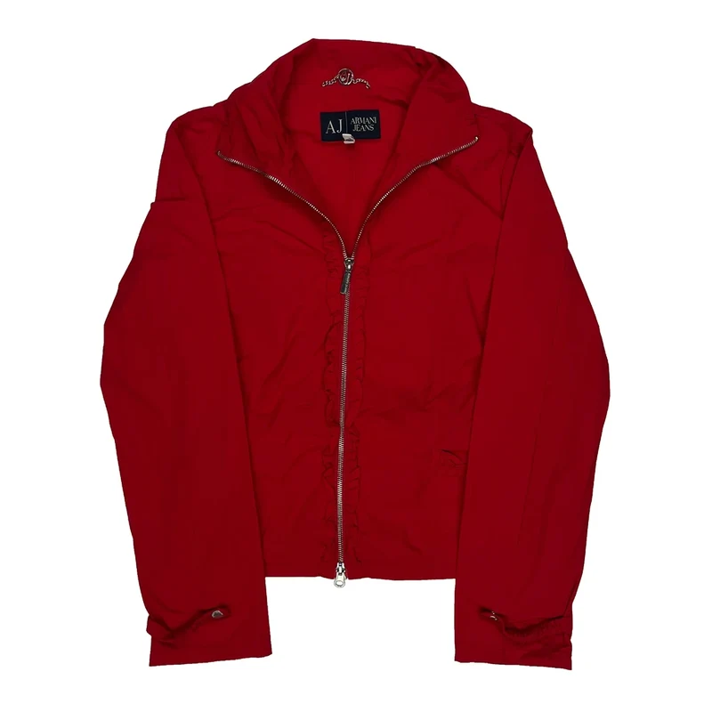 Armani Jeans Jacket - Large Red Polyester