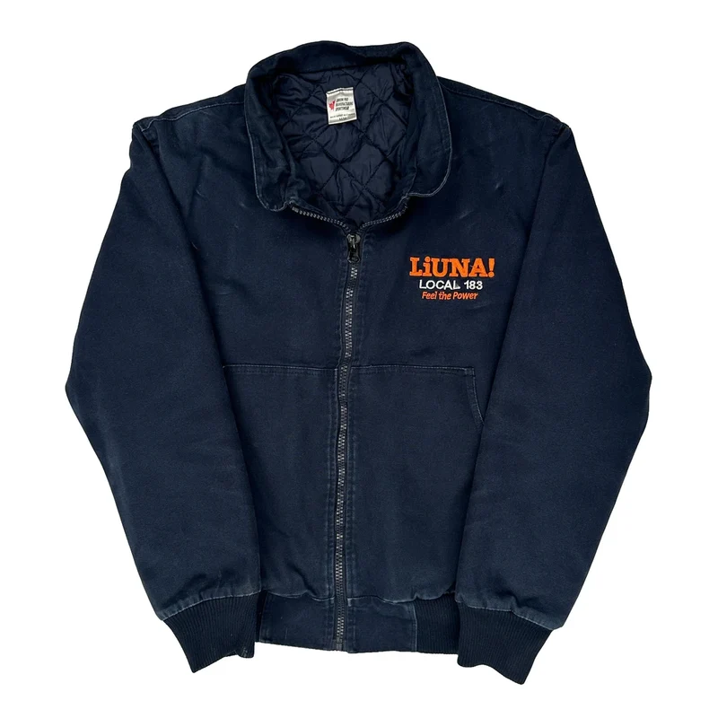 Local 183 Union Pro Manufacturing Sportswear Jacket - Medium Navy Polyester