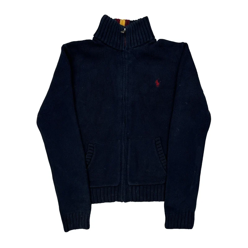 Age 7-8 Polo By Ralph Lauren 1/4 Zip - Small Navy Cotton