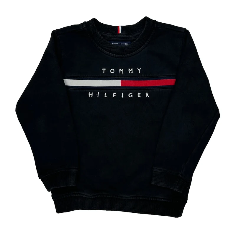 Age 5-6 Tommy Hilfiger Sweatshirt - Small Black Cotton