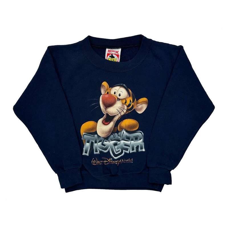 Age 2-4 Walt Disney World Mickey Inc Cartoon Sweatshirt - XS Navy Cotton