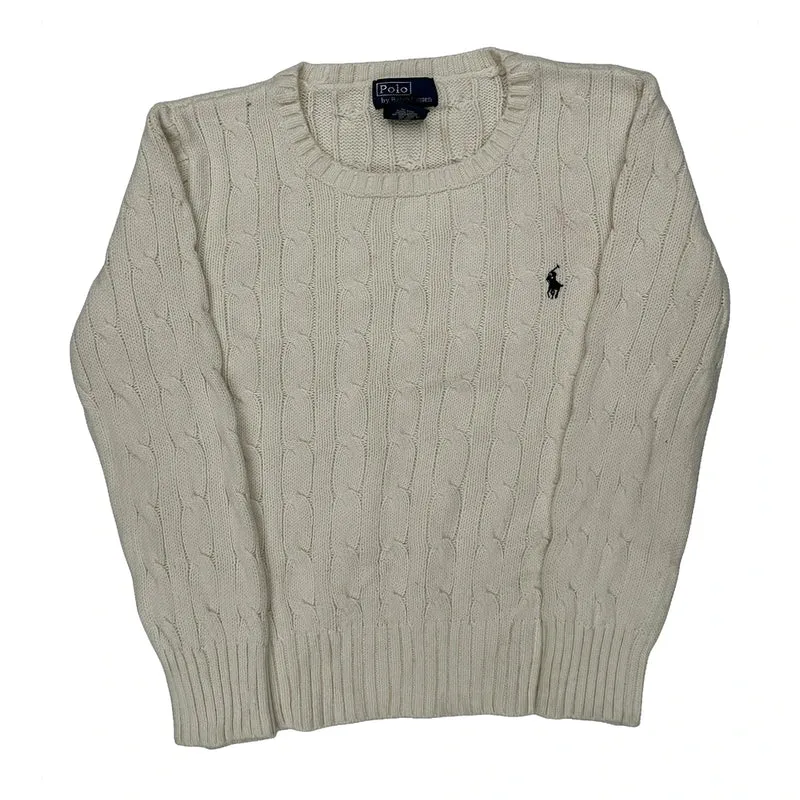 Age 5 Polo By Ralph Lauren Jumper - Small Cream Cotton