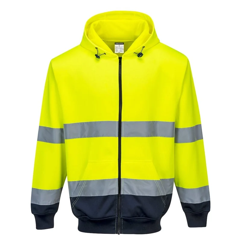 Portwest Hi-Vis Bicolor Zip Front Hoodie CL.3 B317