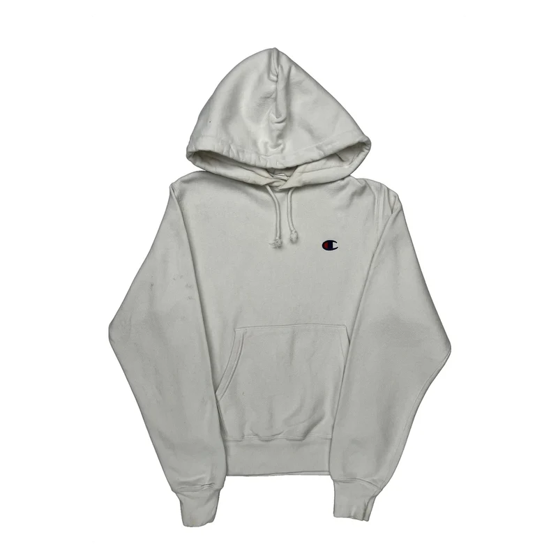 Reverse Weave Champion Hoodie - XS White Cotton Blend