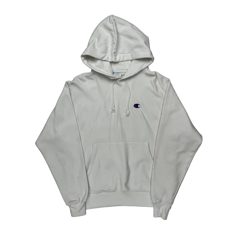 Reverse Weave Champion Hoodie - Medium White Cotton