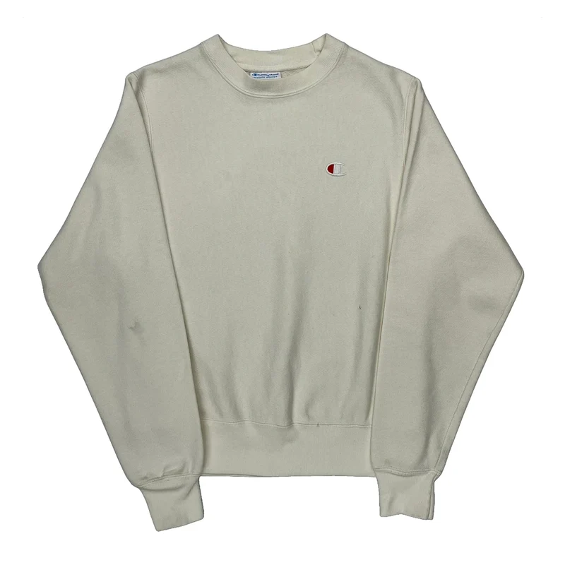 Reverse Weave Champion Sweatshirt - XS Cream Cotton