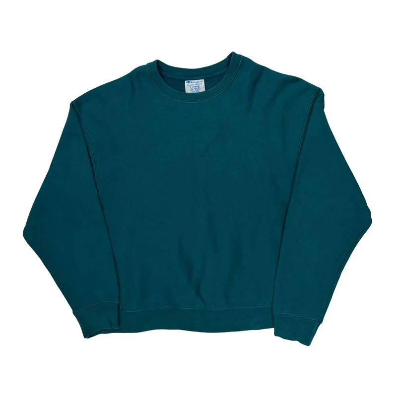 Reverse Weave Champion Sweatshirt - XL Green Cotton