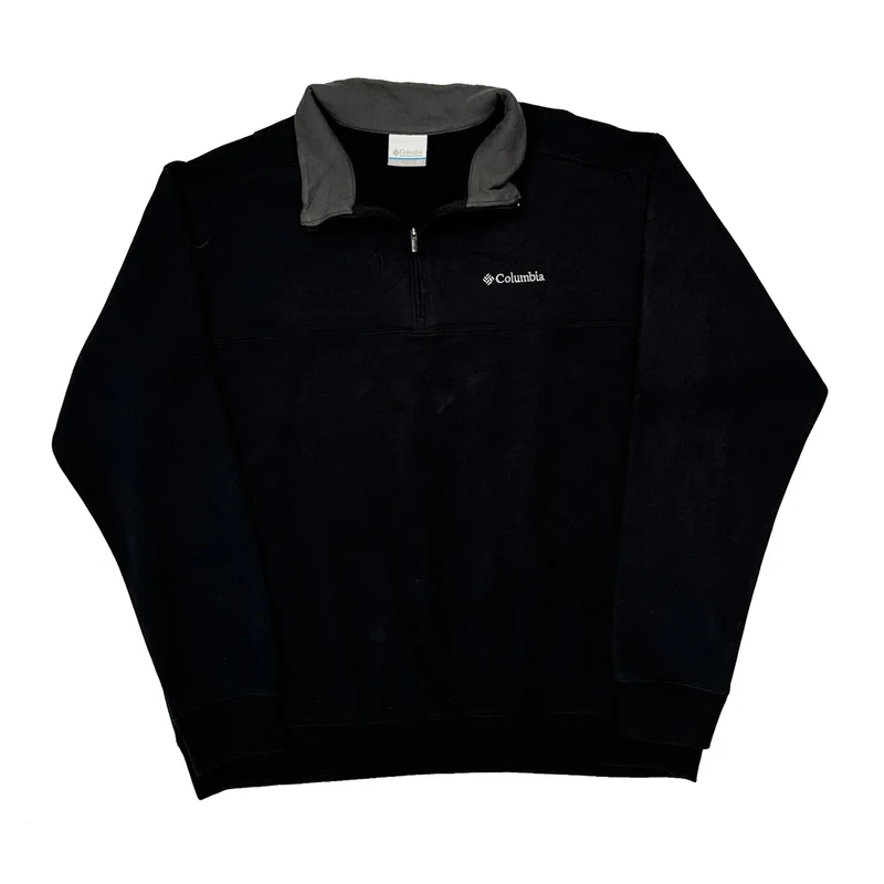 Columbia 1/4 Zip - XL Black Polyester