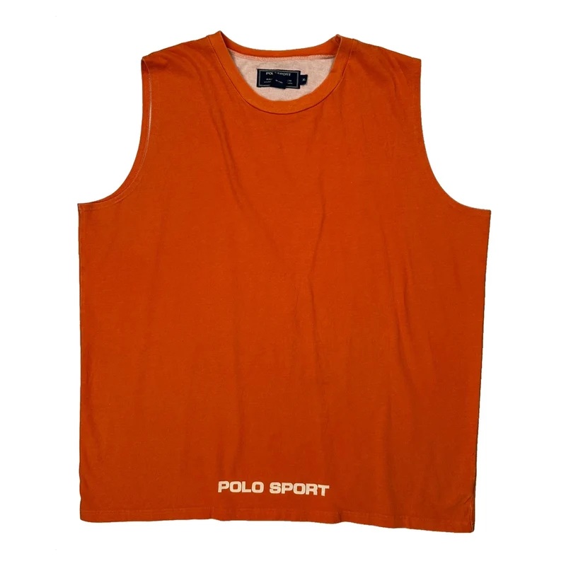 Polo Sport Vest - XL Orange Cotton