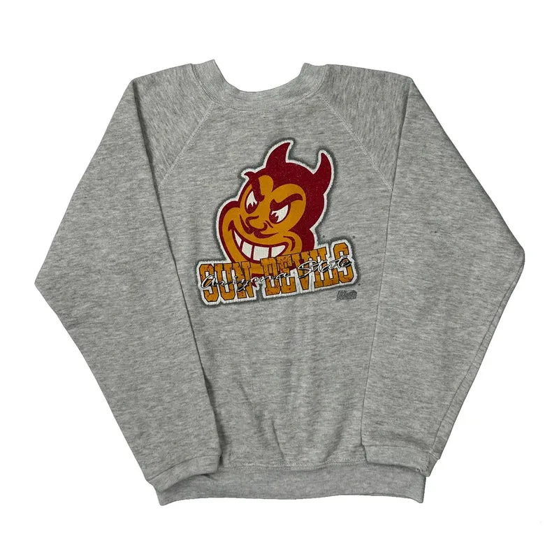 Age 14-16 Sun Devils Tultex Graphic Sweatshirt - Large Grey Cotton