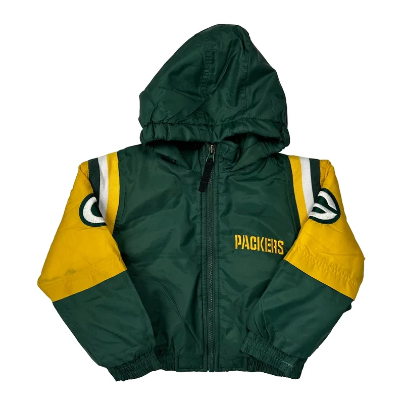 Age 4 Packers Nfl Jacket - XS Green Nylon