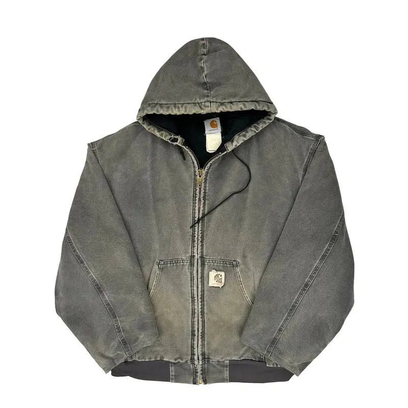 Faded Carhartt Jacket - XL Grey Cotton