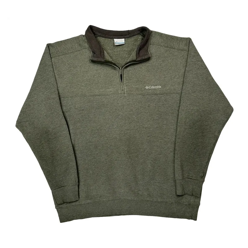 Columbia 1/4 Zip - XL Grey Polyester