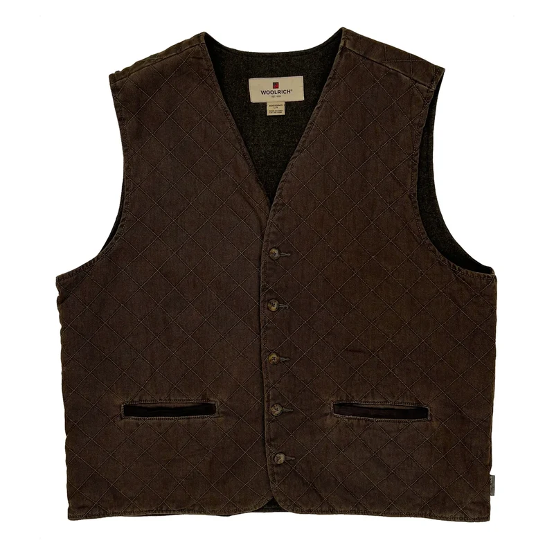 Woolrich Vest - Large Brown Cotton