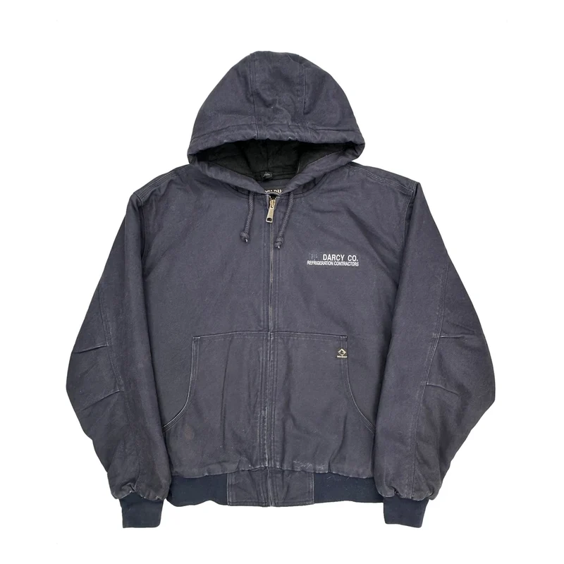 Refrigeration Contractors Dri Duck Workwear Jacket - Large Blue Cotton