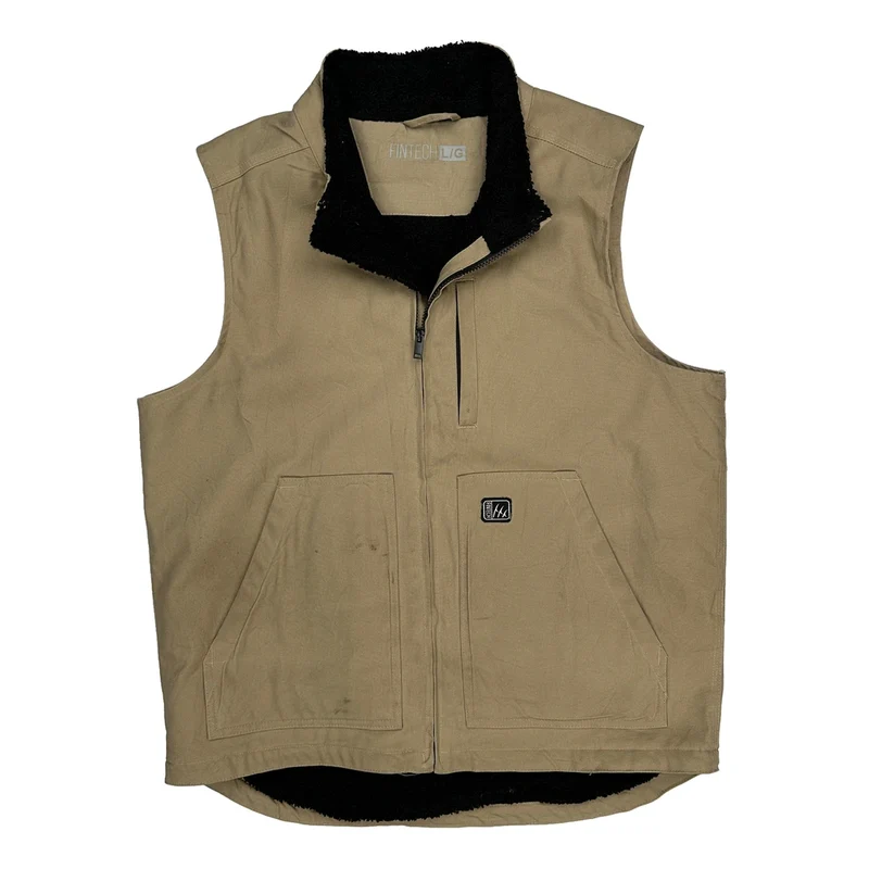 Fintech Workwear Vest - Large Beige Cotton