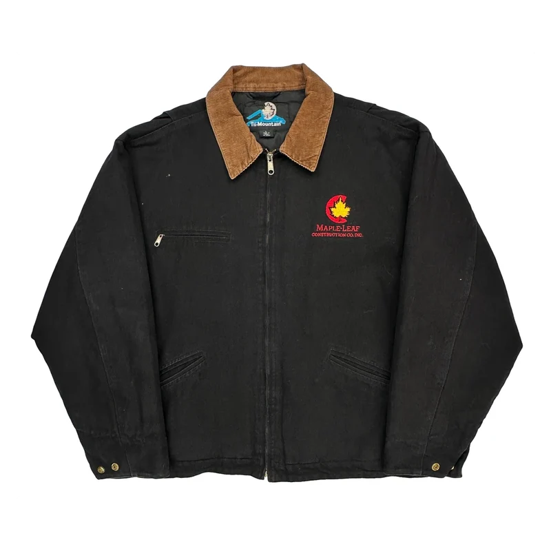 Tri-Mountain Detroit Workwear Jacket - Large Black Cotton