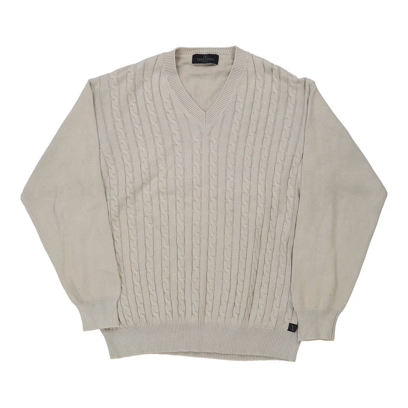 Valentino Jeans Jumper - 2XL Cream Cotton