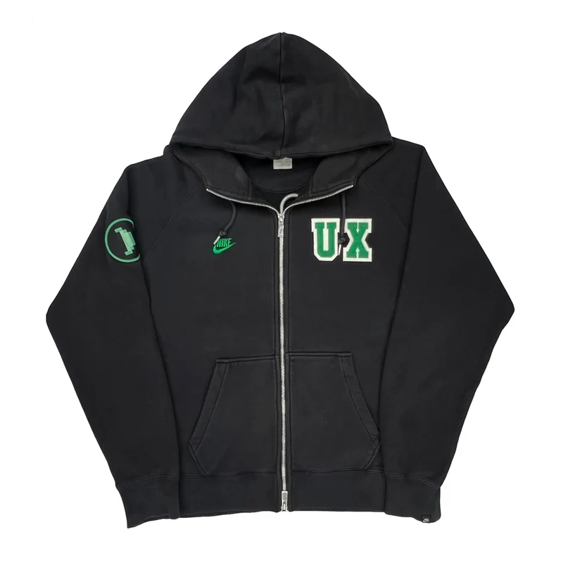 Ux Design Nike Graphic Hoodie - Large Black Cotton