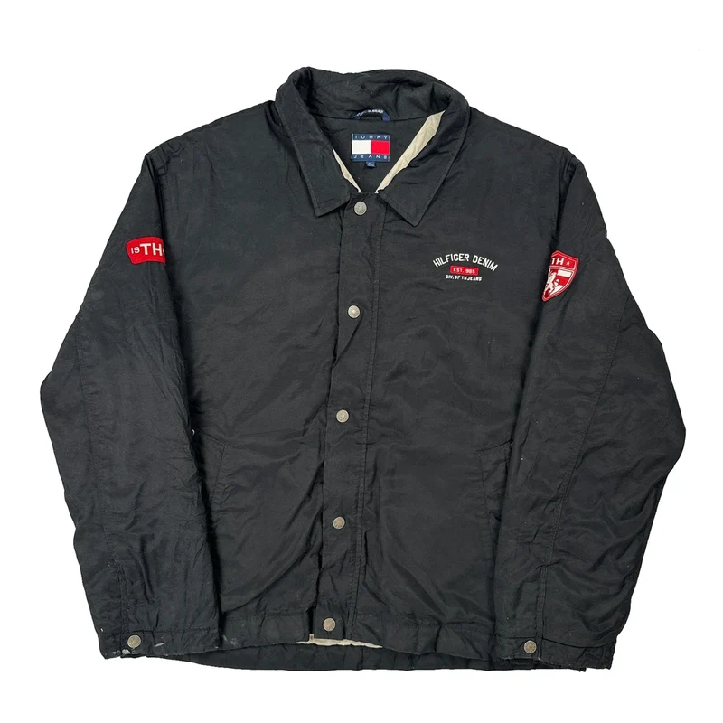 Tommy Jeans Spellout Jacket - XL Black Polyester