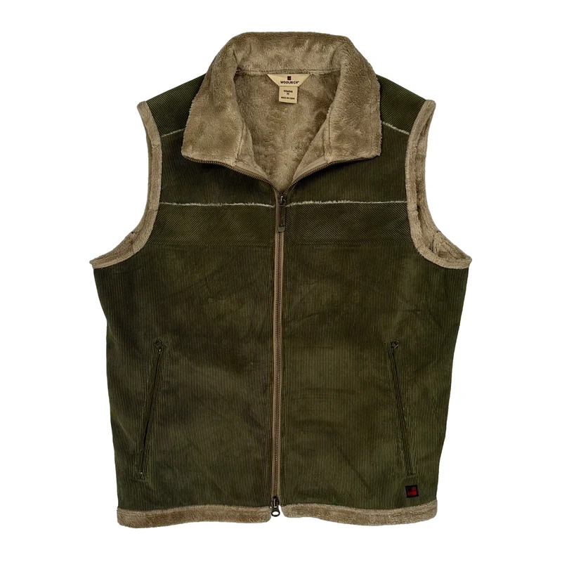 Woolrich Vest - Medium Green Corduroy