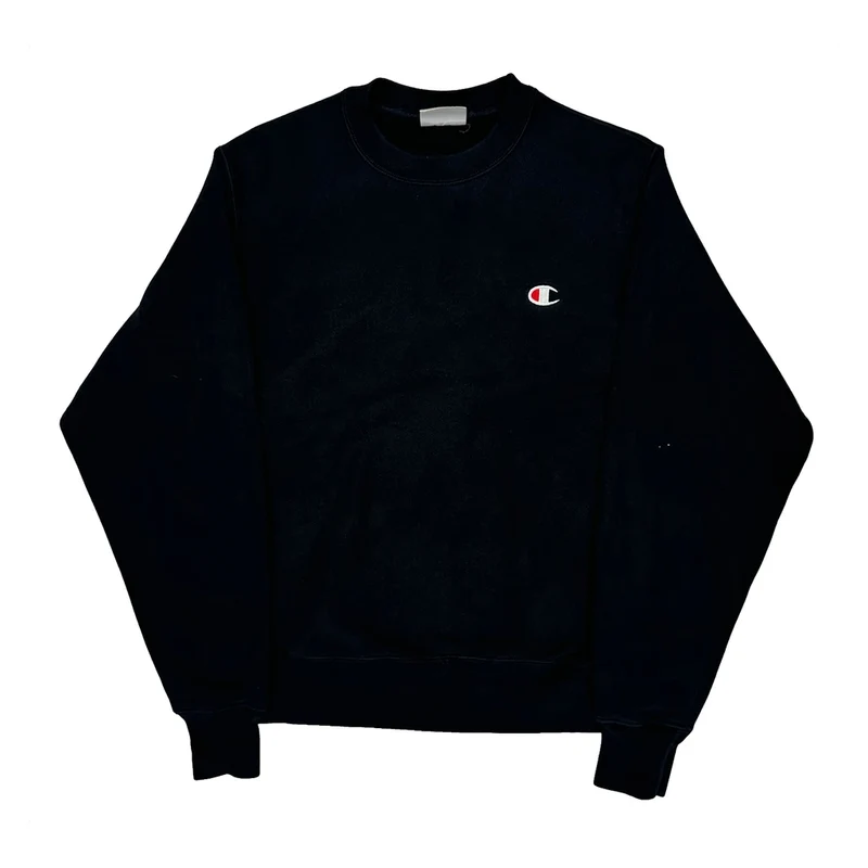 Reverse Weave Champion Sweatshirt - Small Black Cotton