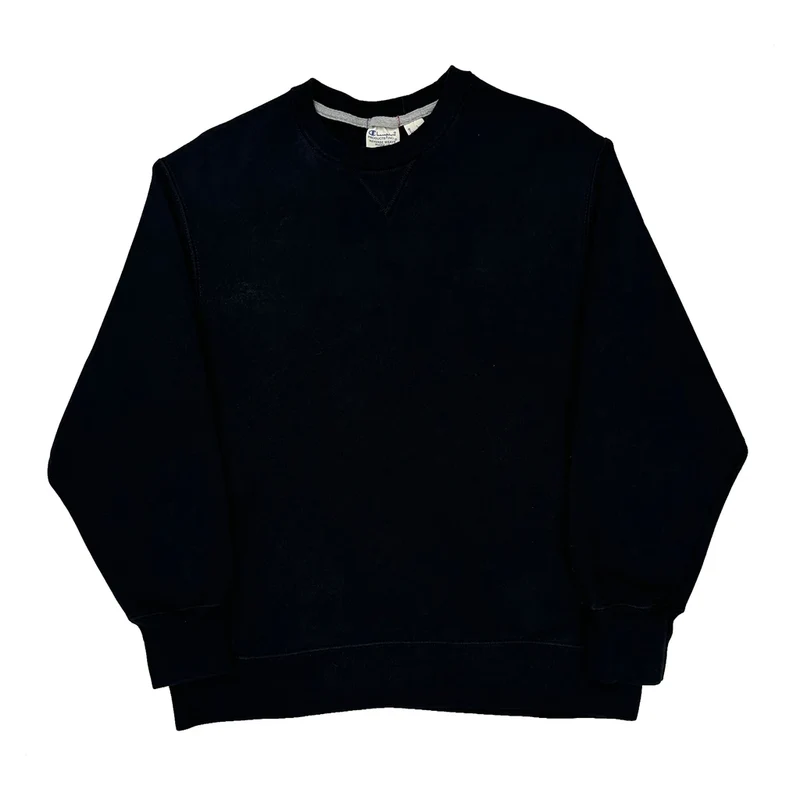 Reverse Weave Champion Sweatshirt - Medium Black Cotton