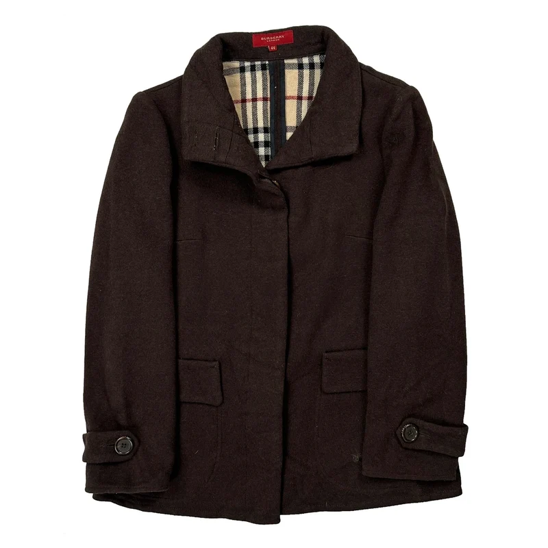 Burberry London Peacoat Jacket - Large Brown Wool
