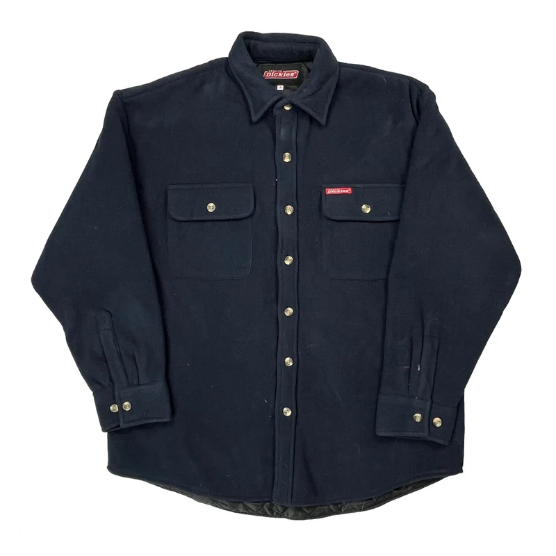 Genuine Dickies Fleece Jacket - Large Navy Polyester