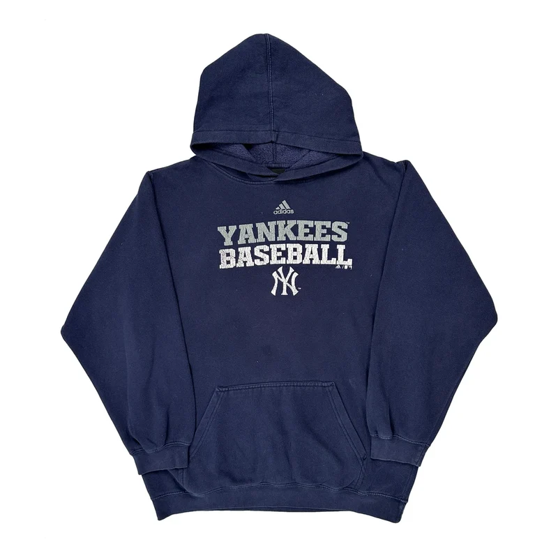 Yankees Baseball Adidas Graphic Hoodie - XL Navy Cotton