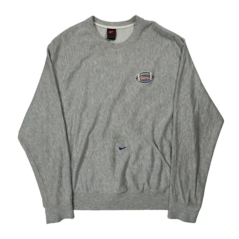 College Football Nike Football Sweatshirt - Large Grey Cotton