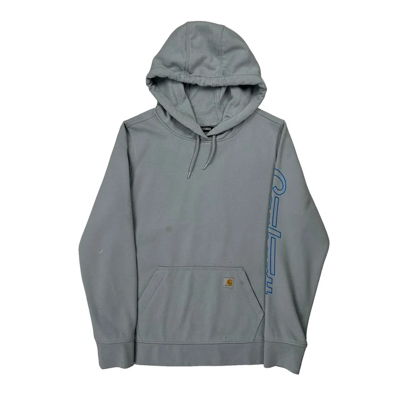 Age 12-14 Carhartt Hoodie - Large Grey Cotton