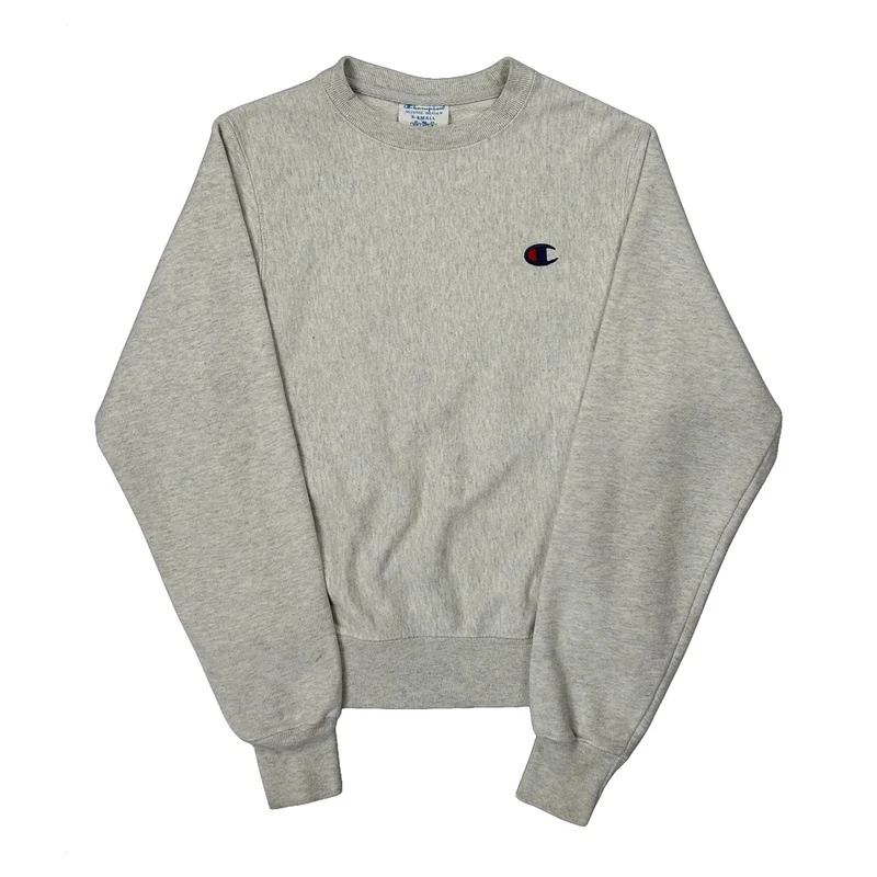 Reverse Weave Champion Sweatshirt - XS Grey Cotton