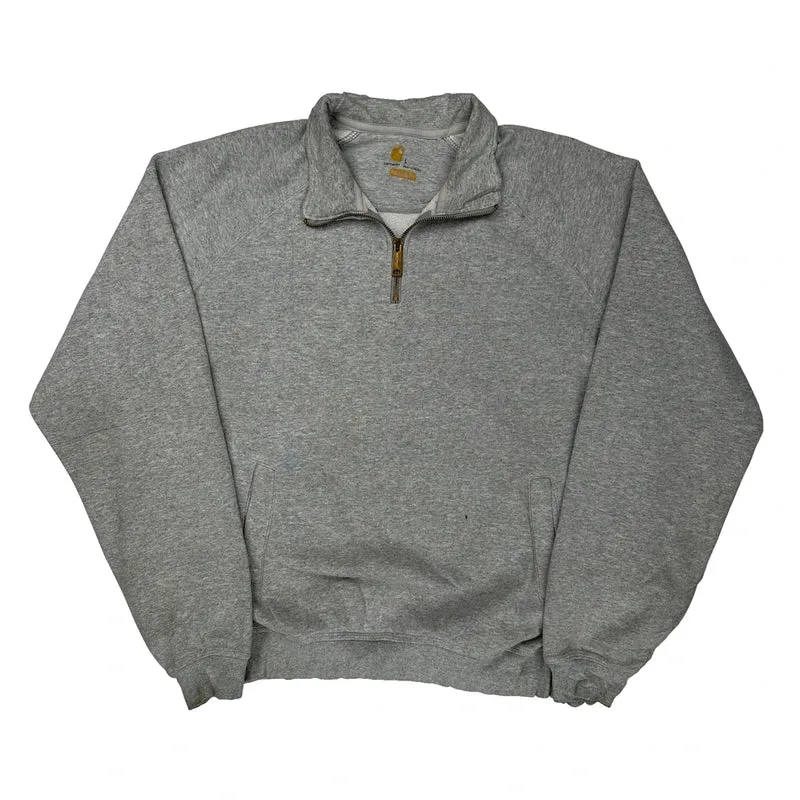 Carhartt 1/4 Zip - Large Gray Cotton