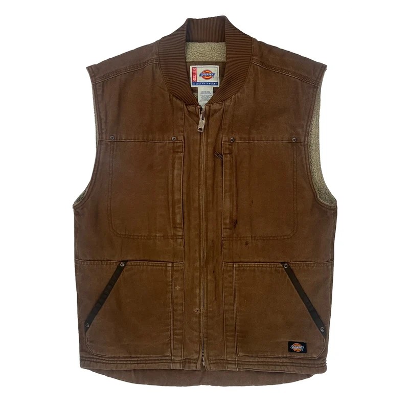 Dickies Vest - Medium Brown Cotton